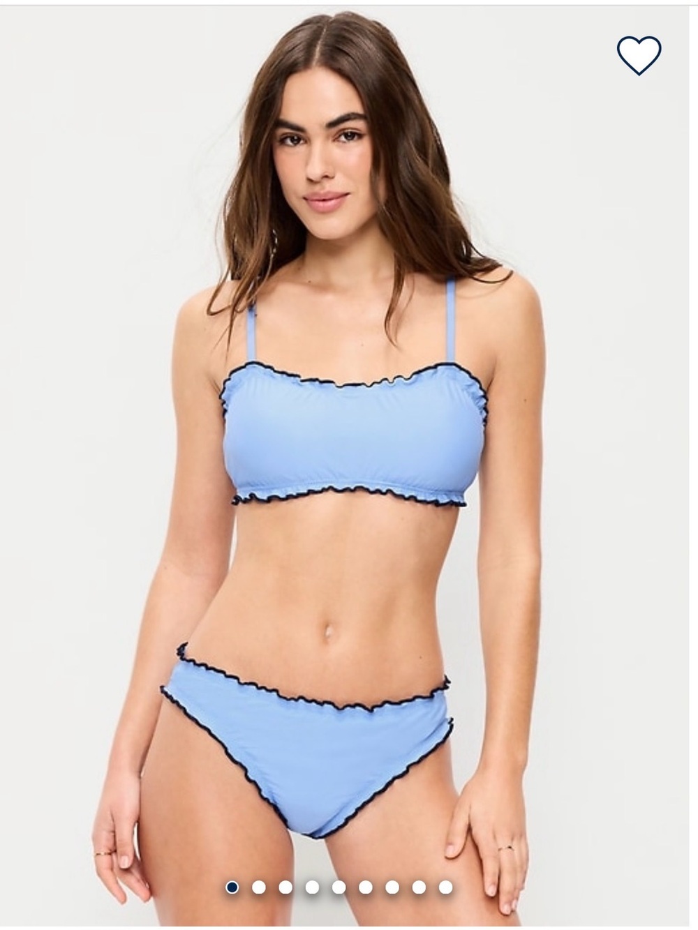 Old Navy Light Blue Bikini with Black Trim
